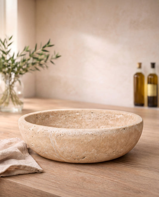 Natural Travertine Bowl