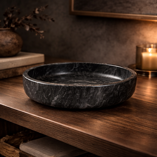Black Marble Bowl