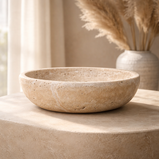 Natural Travertine Bowl