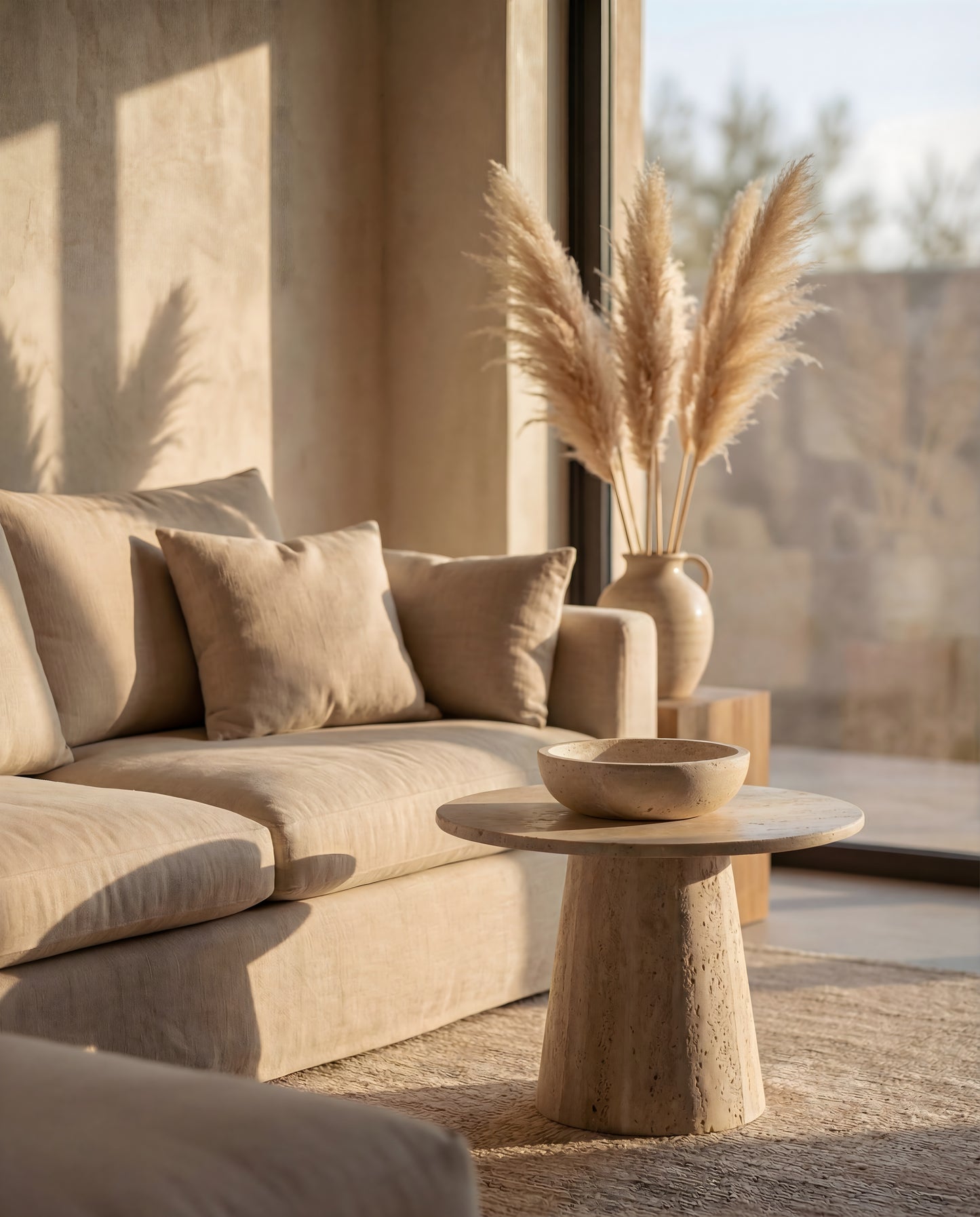 Natural Travertine Bowl