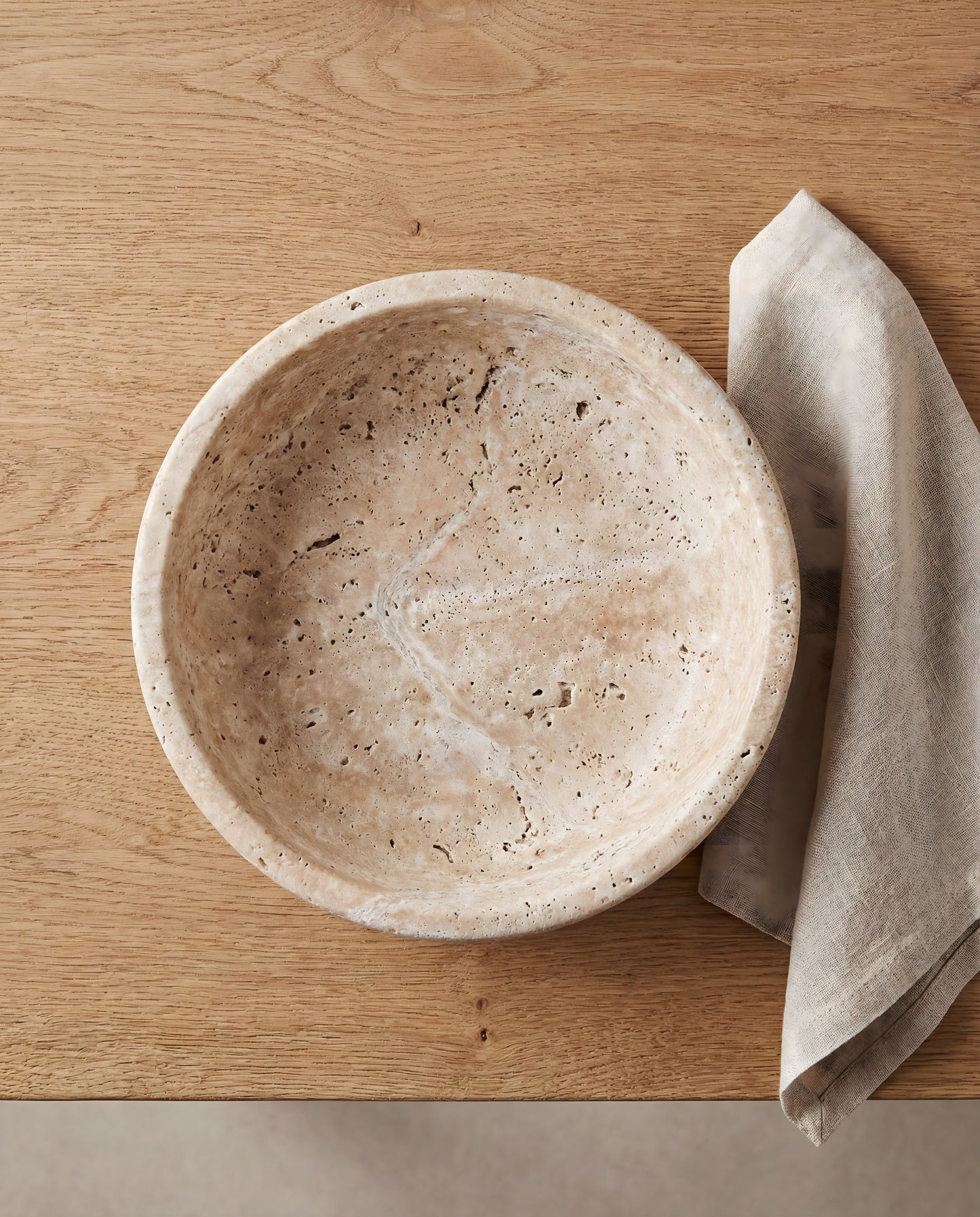 Natural Travertine Bowl