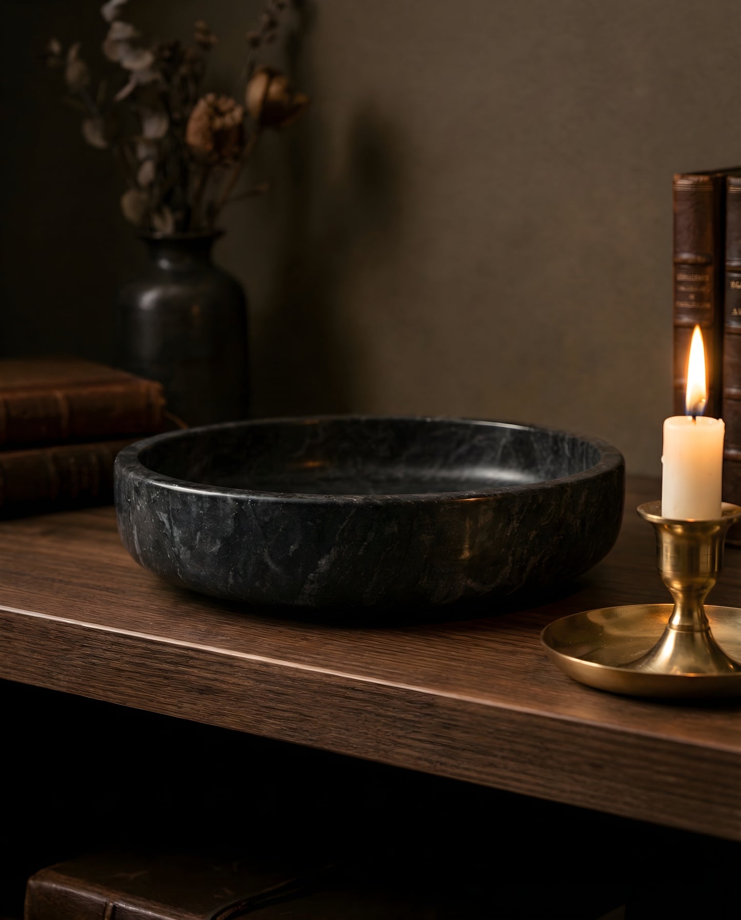 Black Marble Bowl