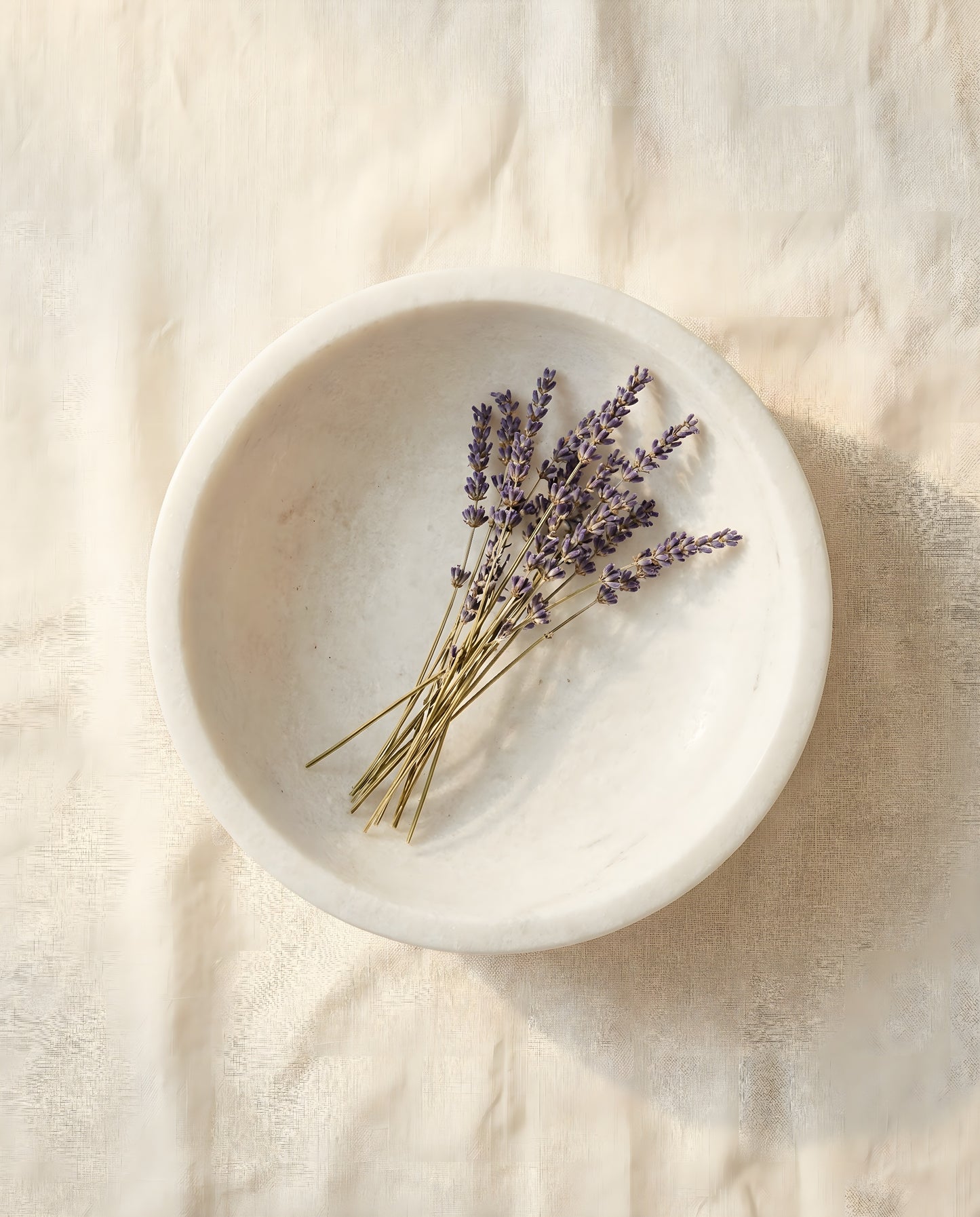 White Travertine Bowl
