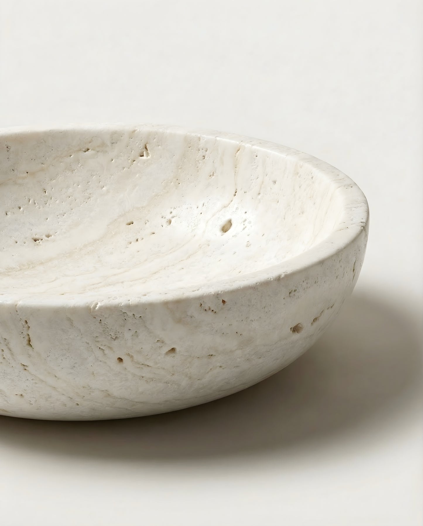 White Travertine Bowl